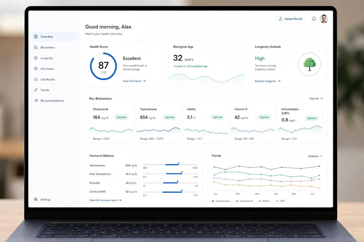Elan Vital RX diagnostics dashboard